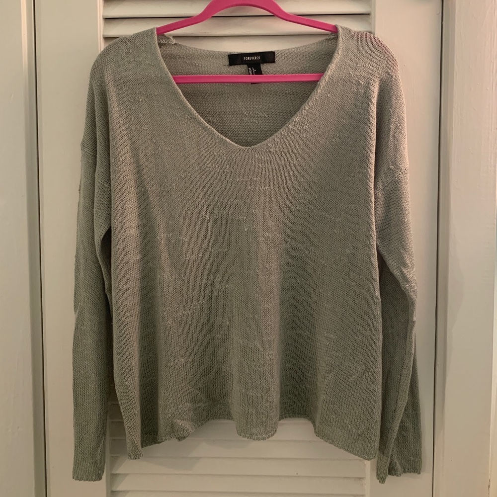 Long Sleeve Light Olive Green Sweater